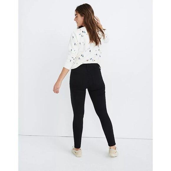 Madewell Taller 9" Mid Rise Skinny Jeans Lunar Wash Black Sz. 36TL NEW - Picture 2 of 12